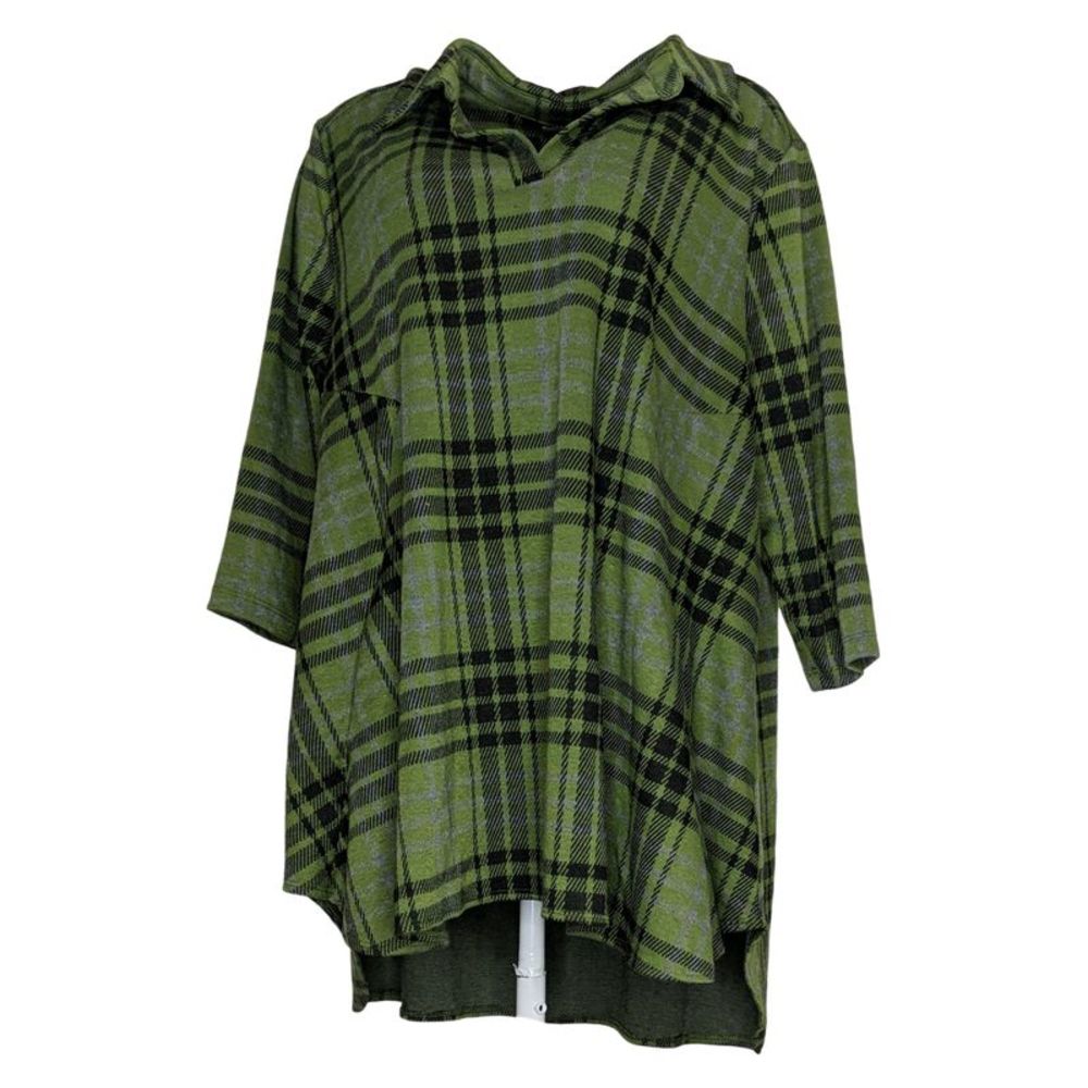 Attitudes by Renee Women's Sz XL Jacquard Tunic w/ Pockets Green A553641